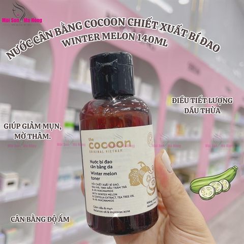 Nước bí đao cân bằng da (toner) Cocoon giảm dầu & mụn 140ml