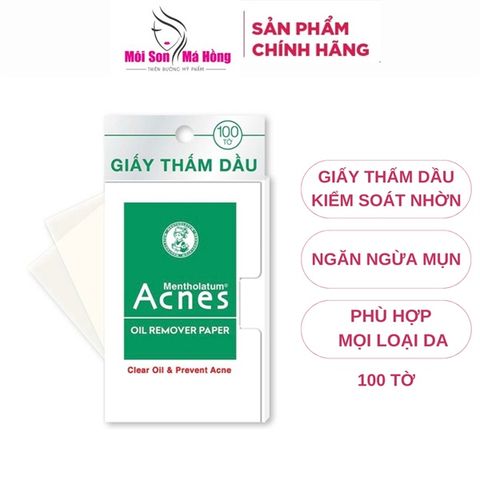 Giấy Thấm Dầu Acnes Kiểm Soát Nhờn, Ngừa Mụn 100 Tờ