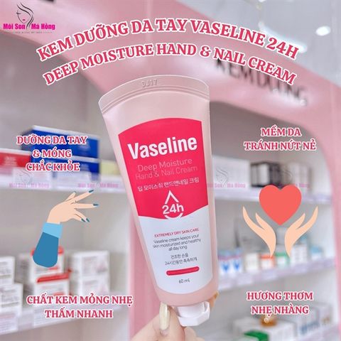 Kem dưỡng da tay và móng Vaseline 24h Deep Moisture Hand & Nail Cream 60ml