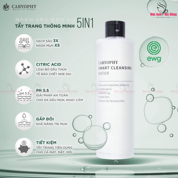 Nước Tẩy Trang Caryophy Cho Da Dầu Mụn, Nhạy Cảm 500ml