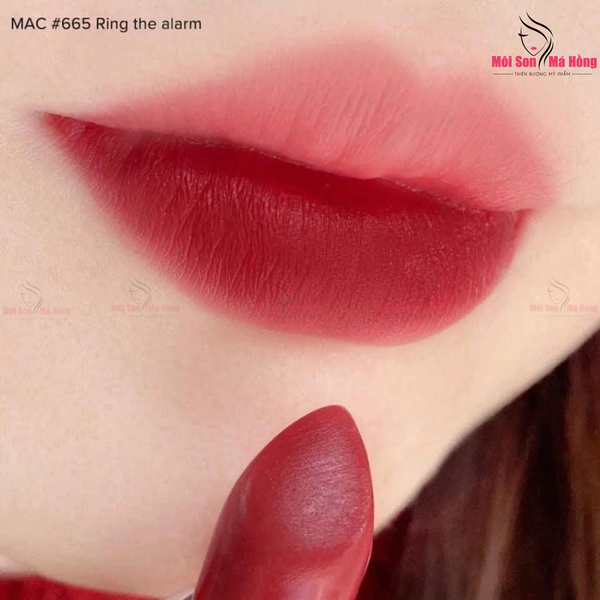 Son MAC Ximal Silky Matte Lipstick Limited 665 Ring The Alarm Màu Đỏ Hồng