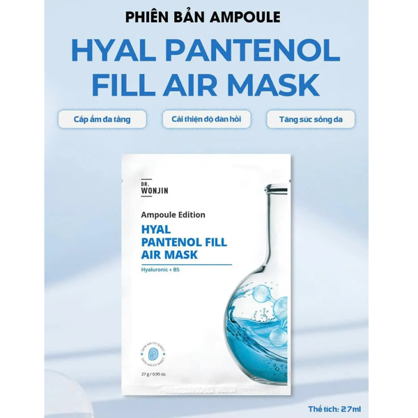 Mặt Nạ Siêu Tinh Chất Cấp Ẩm Wonjin Ampoule Edition Hyal Pantenol Fill Air Mask 27g