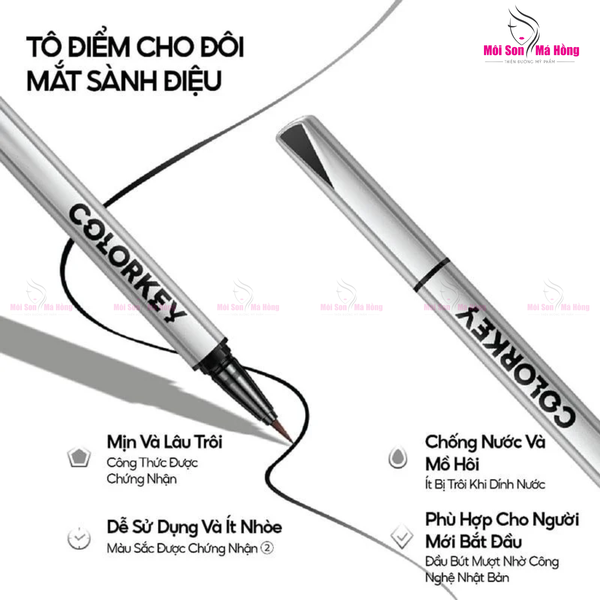Bút Kẻ Mắt Colorkey Chống Nước Lâu Trôi N01 Đen 0.5g