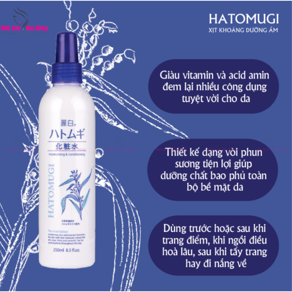 Xịt khoáng dưỡng trắng Hatomugi chai 250ml