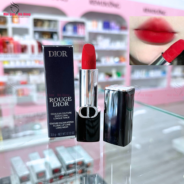 Son Thỏi Dior Rouge #999 Velvet Màu Đỏ thuần