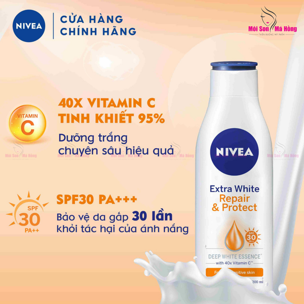 Sữa Dưỡng Thể Nivea Giúp Phục Hồi & Chống Nắng SPF 30 350ml