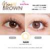 Lens Kính áp tròng nâu tây tự nhiên Nami 0 độ - 6 tháng - 8h