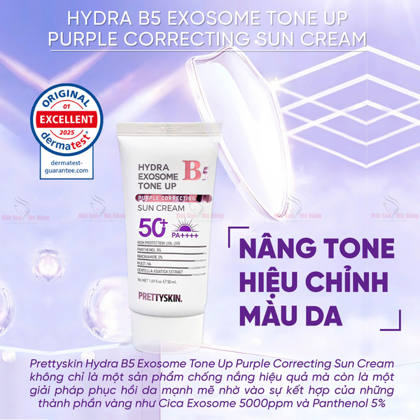 Kem Chống Nắng Hiệu Chỉnh Tone Da Hydra B5 Exosome Tone Up Prettyskin 50ML