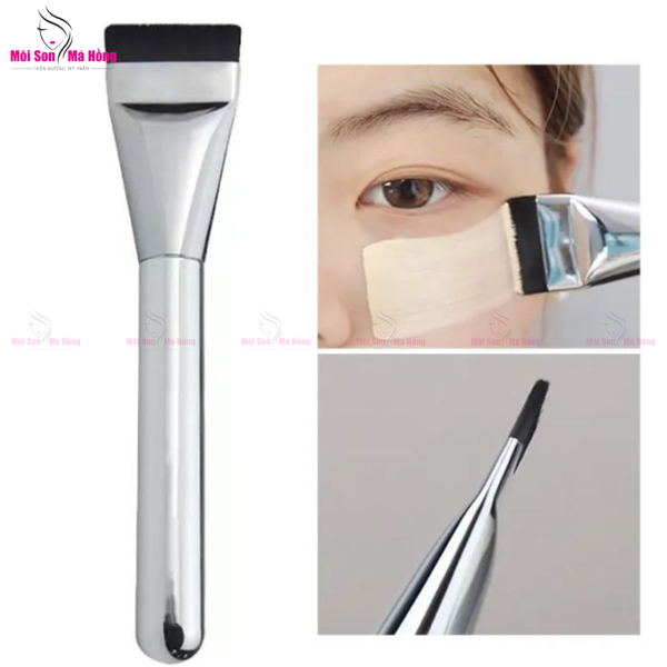 Cọ Tán Kem Nền Đầu Dẹt TAKI MAKEUP Sliver Kim Loại