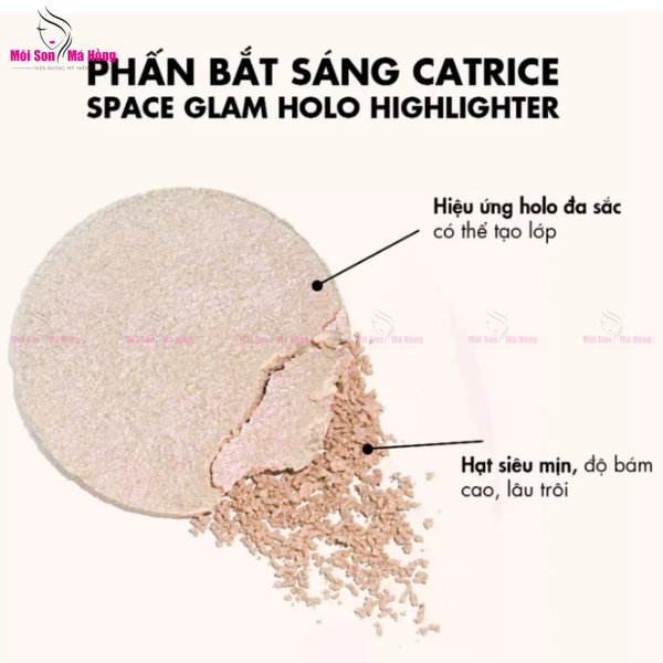 Phấn bắt sáng Catrice Space Glam Holo Highlighter 4.6g chất phấn mịn lì lâu trôi