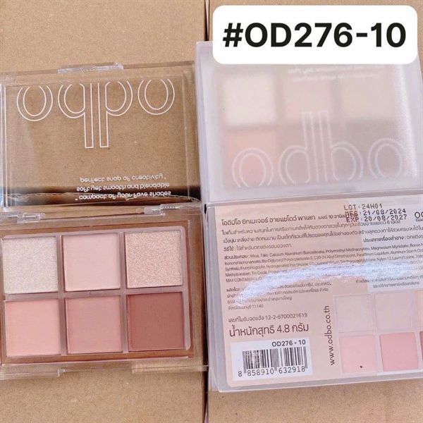 Phấn Mắt Odbo 6 Ô Shadow & Me Palette Màu Siêu Đẹp, Siêu Mịn OD276 - 10