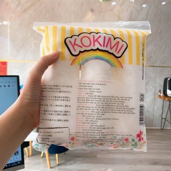 (CÔNG TY) Bông Tẩy Trang Mihoo Kokimi Bông Tròn Túi 210 miếng