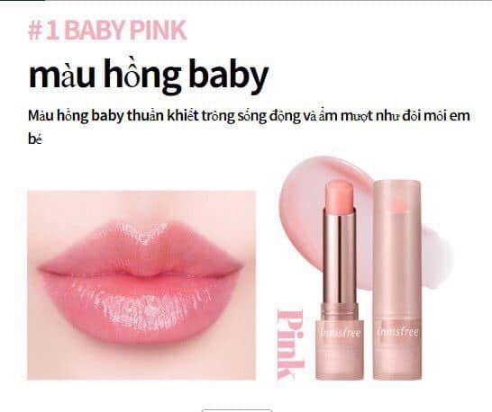 Son Dưỡng Có Màu Innisfree Dewy Tint Lip Balm 3.2g #1 Baby Pink