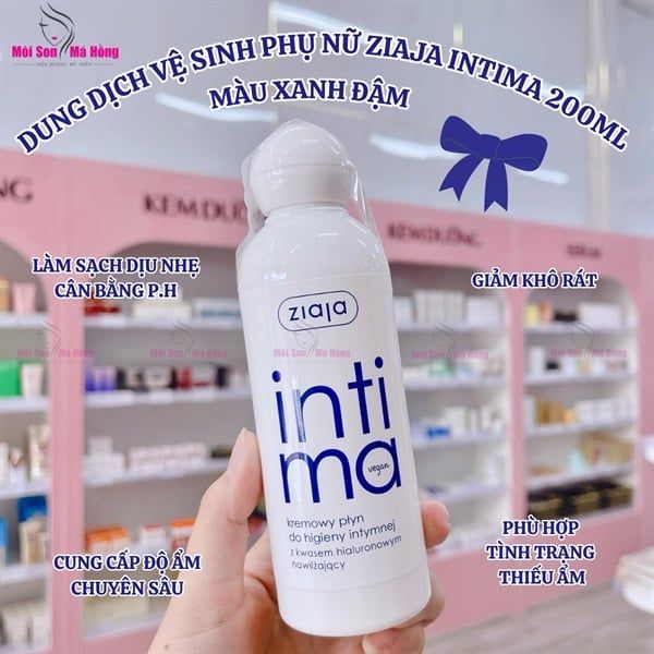 Dung Dịch Vệ Sinh Ziaja Intima Xanh Dương Bổ Sung Axit Hyaluronic Cấp Ẩm Chống Khô 200ml/ 500ml