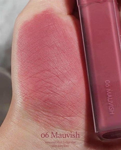 Son kem lì Romand Blur Fudge Tint 5g Màu 06 Mauvish - Hồng Lạnh Trầm