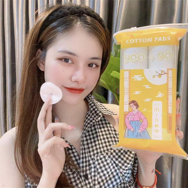 (CÔNG TY) Bông Tẩy Trang Minho Cotton (230 miếng) và 150m