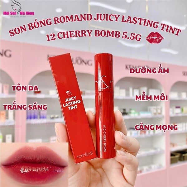 [Màu 1-39] Son Tint Lì, Căng Bóng Romand The Juicy Lasting Tint 5.5g