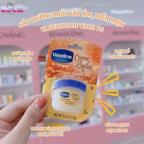 Sáp Dưỡng Môi Ngọt Ngào trị thâm môi Vaseline 7g Lip Therapy Creme Brulee