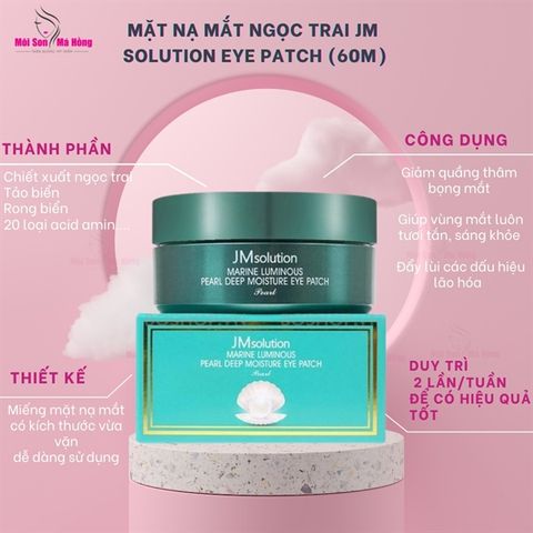 Mặt Nạ Mắt JMsolution Ngọc Trai Mờ Quầng Thâm, Nếp Nhăn 90g XANH