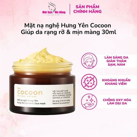 Mặt Nạ Nghệ Hưng Yên Cocoon Giúp Da Rạng Rỡ Mịn Màng 30ml