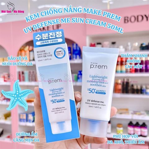 Kem Chống Nắng Make p:rem Hóa Học Cấp Ẩm Mỏng Nhẹ 50ml