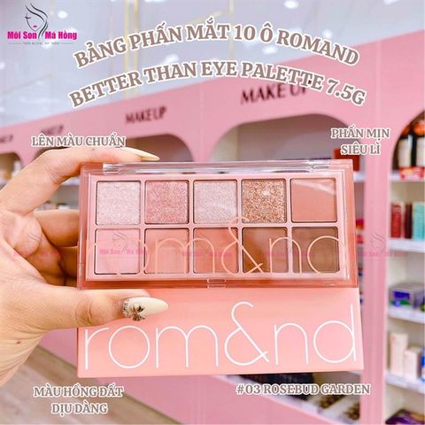 Phấn Mắt Romand 10 Ô Better Than Palette - 03 Rosebud Garden
