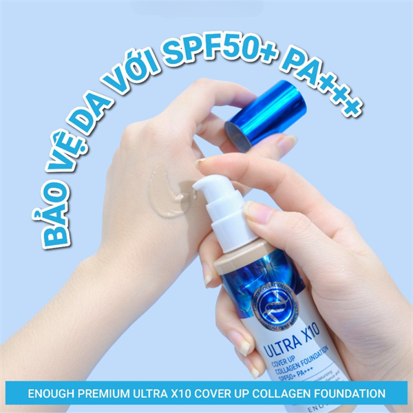 Kem Nền Enough Premium Ultra X10 Cover Up Collagen Foundation 100ml
