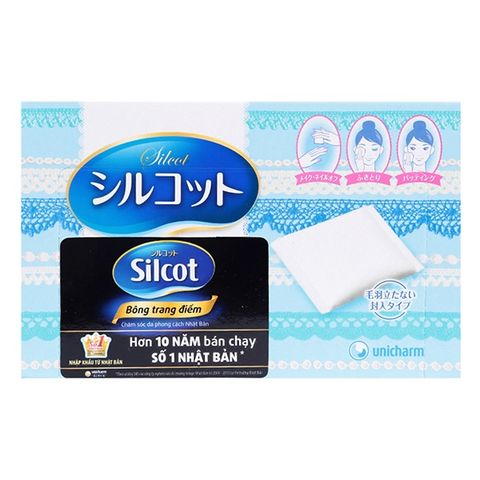 Bông Tẩy Trang Silcot Cơ Bản Hộp 82 Miếng XANH DUONG