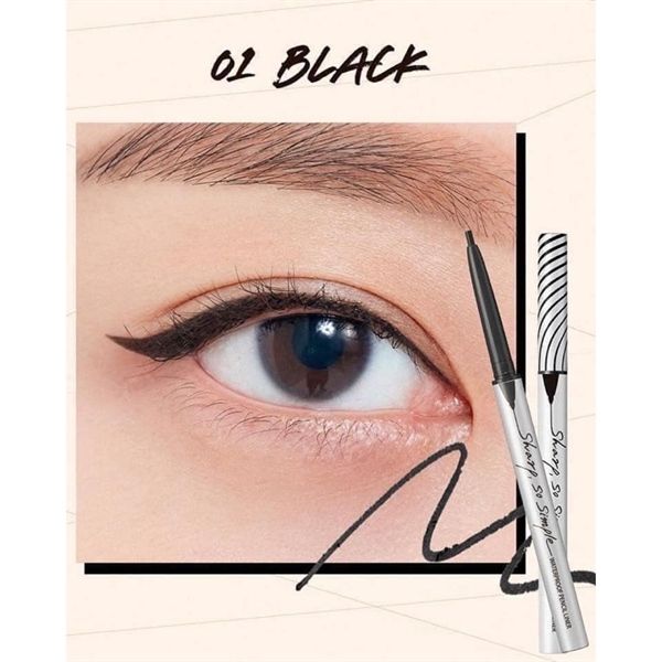 Chì Kẻ Mắt CLIO Sharp So Simple Waterproof Pencil Liner 001 Màu Đen