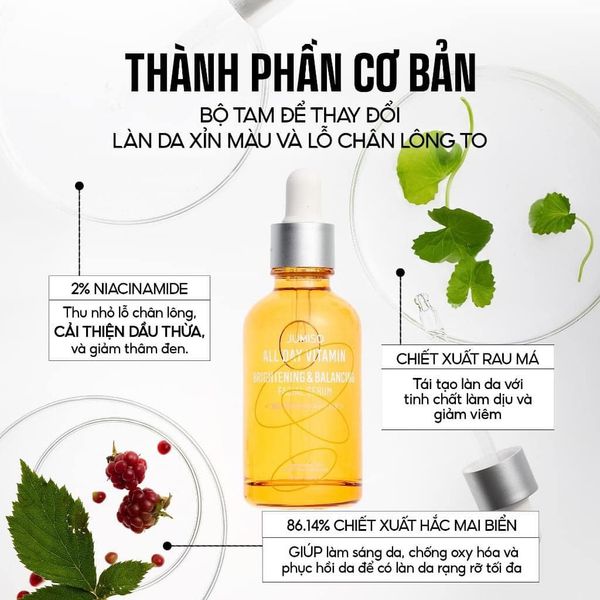 Tinh Chất Dưỡng Trắng, Mờ Thâm Mụn Jumiso All Day Vitamin Brightening & Balancing Facial Serum 30ml