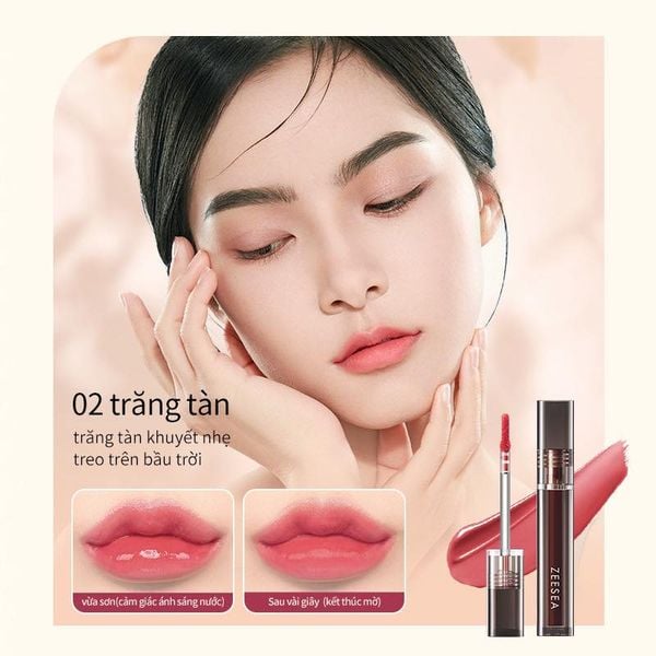 Son Kem Lì ZEESEA Mousse Lip Glaze Màu Nhung Lì Mịn 1,8g