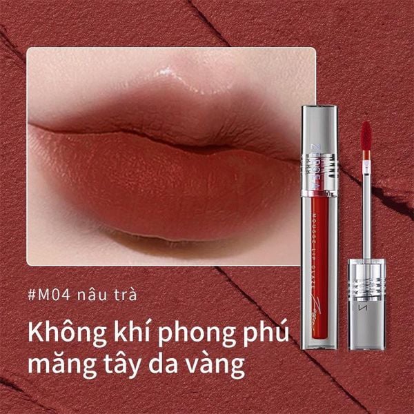 Son Kem Lì ZEESEA Mousse Lip Glaze Màu Nhung Lì Mịn 1,8g