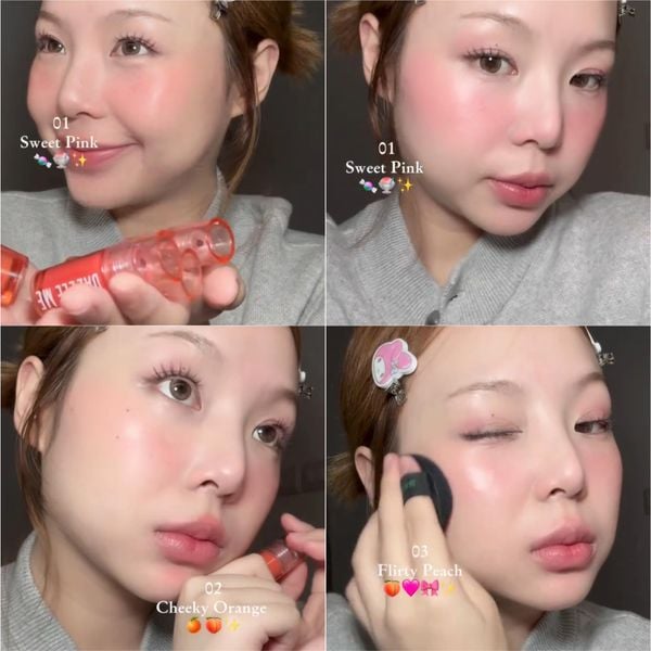 DAZZLE ME Kem Má Hồng Chống Thấm Nước Và Mồ Hôi Ửng Hồng Tự Nhiên 2.5G