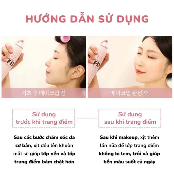 (CÔNG TY) Xịt Khóa Nền Dành Cho Mọi Loại Da So Natural All Day Tight Make Up Setting Fixx 35ml/ 75ml