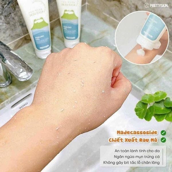 Tẩy Da Chết Rau Má Prettyskin The Pure Jeju Cica Peeling Gel 150ml
