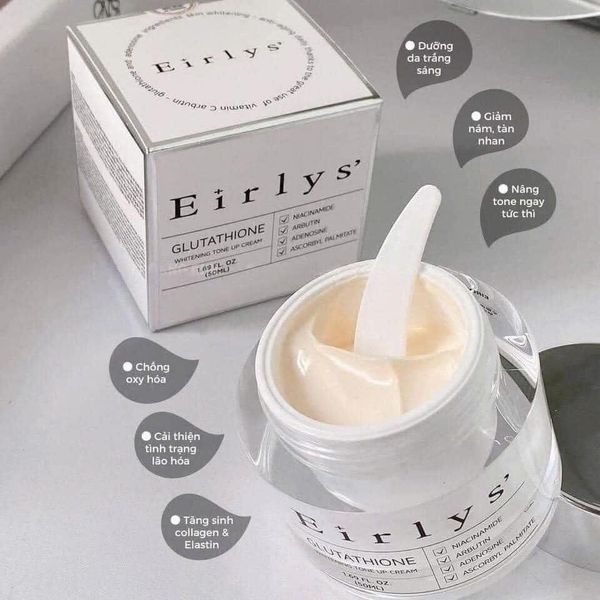 Kem dưỡng trị nám trắng da EIRLYS' Glutathione Whitening Tone Up Cream