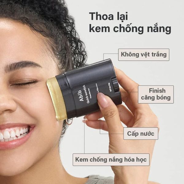 Sáp Chống Nắng, Thanh Lăn Chống Nắng Dịu Da, Dưỡng Ẩm, Không Mùi, Mỏng Nhẹ  Không Nâng Tone Abib Quick Sunstick PROTECTION BAR SPF50+ PA++++ 22g