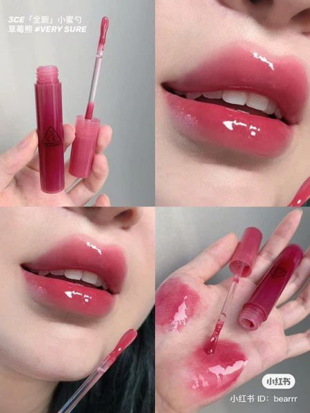 Son Bóng 3CE Drop Glow Gel - Very Sure - Màu dâu tím mọng