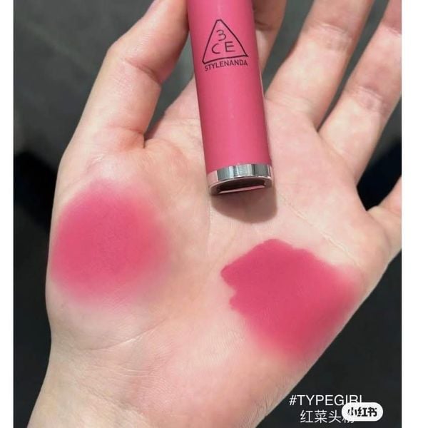 Son Lì 3CE Mịn Môi Typegirl - Hồng Sen 4g Hazy Lip Clay