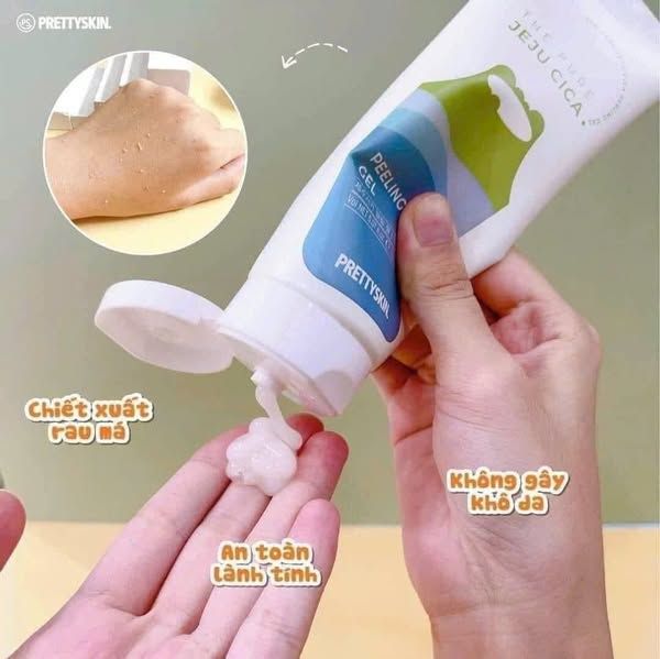 Tẩy Da Chết Rau Má Prettyskin The Pure Jeju Cica Peeling Gel 150ml