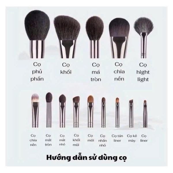 Bộ Cọ Make Up Artist trang điểm chuyên nghiệp lông thú 22 cây + tặng kèm túi lưới