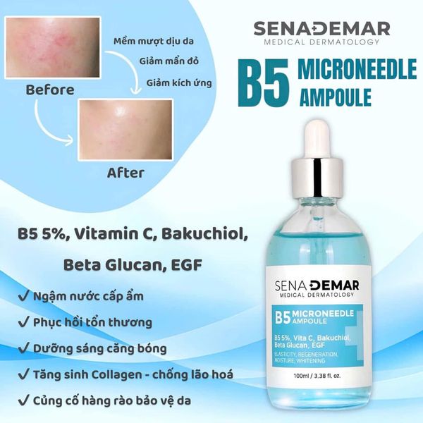 Serum Dưỡng Trắng Cấp Ẩm Phục Hồi, Tái Tạo Da Sena Demar B5 GC Hàn Quốc Lọ 50Ml