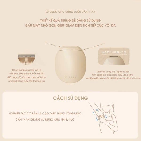 Dao Cạo Lông Vùng Nách KAI Miness Nhật Bản