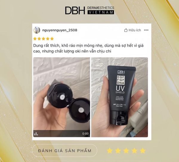 Kem chống nắng làm căng bóng da + dưỡng da DBH bản Mỹ Spf47 & PA+++