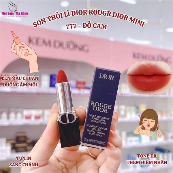 Son Thỏi Dior Rouge Velvet Coutue Colour Liptick 1.5g/ 3.5g #777