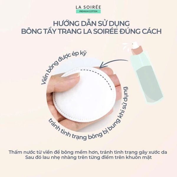 Bông Tẩy Trang La Soirée 255 Miếng/  500 miếng vuông