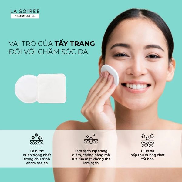 Bông Tẩy Trang La Soirée 255 Miếng/  500 miếng vuông