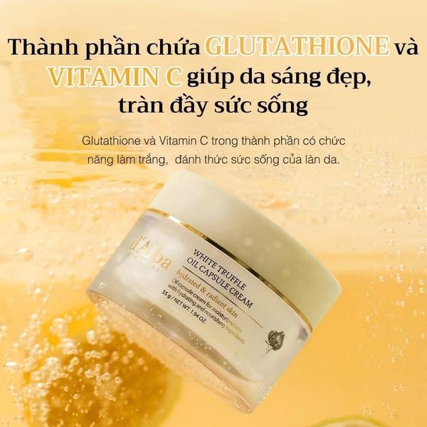 Kem Dưỡng Trắng Da, Kiềm Dầu d'Alba White Truffle Oil Capsule Cream 55g