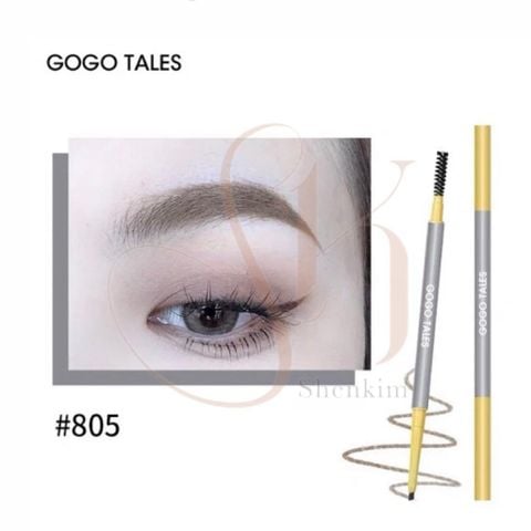 Chì Kẻ Mày 2 Đầu Gogo Tales 805 Coffee Màu Cà Phê Nhạt 0.1g Cloud Mist #805 Coffee