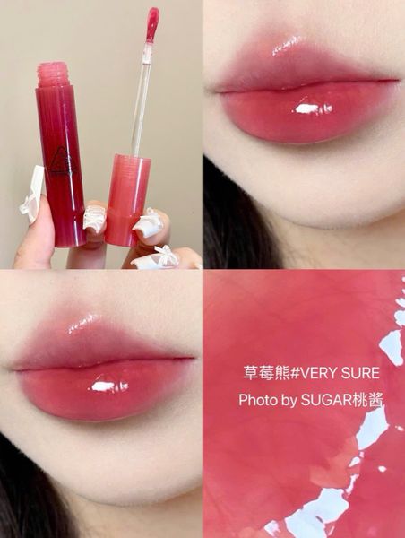 Son Bóng 3CE Drop Glow Gel - Very Sure - Màu dâu tím mọng